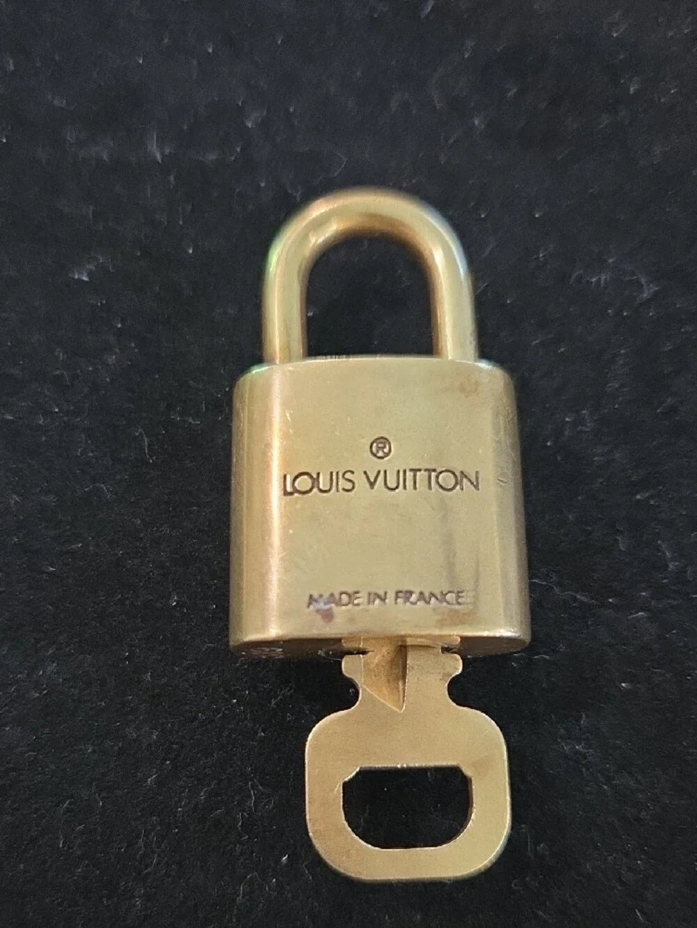 Louis Vuitton Gold Padlock with LV Monogram #319